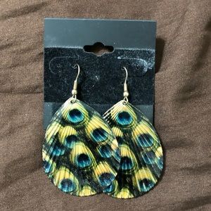 Peacock earrings